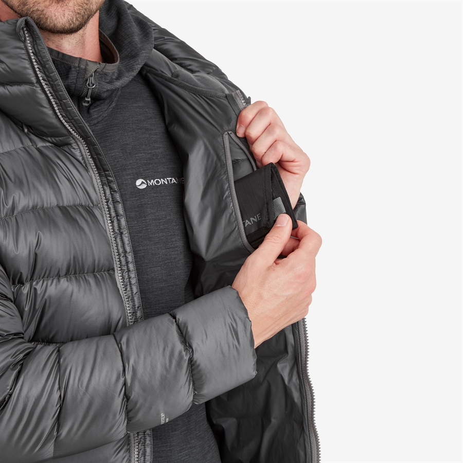 sandsynlighed Specialisere skjule Montane Anti-Freeze XT Packable Hooded Down Jacket Mens - Slate - Dunjakke