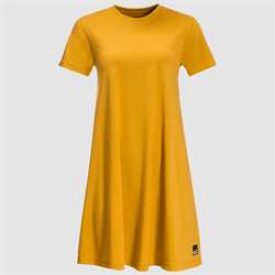 Jack Wolfskin Nature Relief Dress Women - Golden Yellow - Kjole