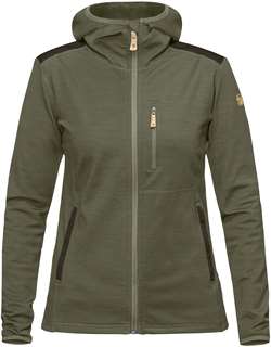 Fjällräven Keb Fleece Hoodie Women - Laurel Green/Deep Forest