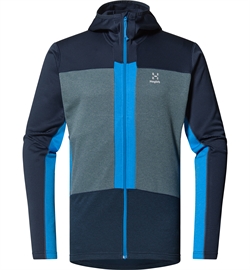 Haglöfs ROC Flash Mid Hood Men - Tarn Blue/Steel Blue - Fleecetrøje