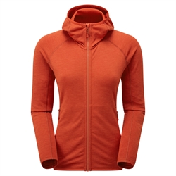 Montane Protium Hoodie Womens - Saffron Red - Mellemlag