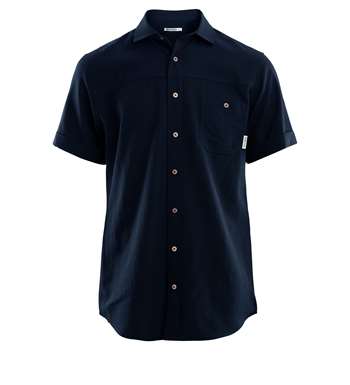 Aclima LeisureWool Short Sleeve Shirt Man - Navy Blazer - Kortærmet uldskjorte