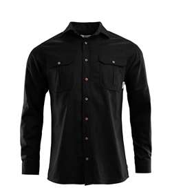Aclima LeisureWool ReBorn Wool Shirt Man - Dark Grey Melange - Uldskjorte