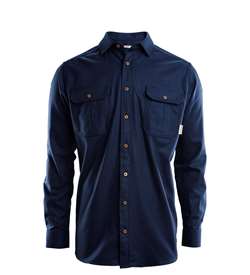 Aclima LeisureWool ReBorn Wool Shirt Man - Navy Melange - Uldskjorte