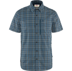 Fjällräven Abisko Hike Shirt SS Men - Indigo Blue/Dark Navy - Kortærmet skjorte