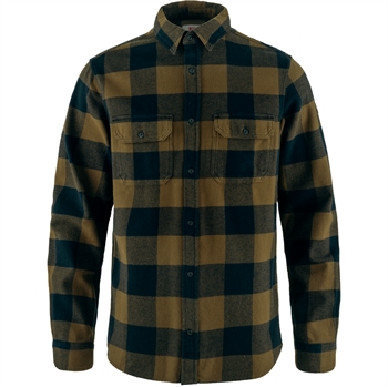 Fjällräven Övik Heavy Flannel Shirt Men - Wood Brown/Dark Navy