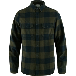 Fjällräven Övik Heavy Flannel Shirt Men - Deep Forest/Dark Navy