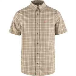 Fjällräven Övik Lite Shirt SS  Men - Fossil/Chalk Rose - Kortærmet skjorte