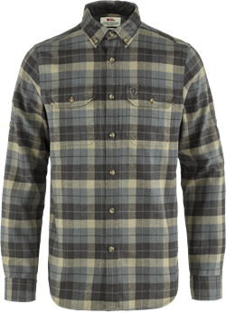 Fjällräven Singi Heavy Flannel Shirt - Super Grey/Stone Grey - Herreskjorte