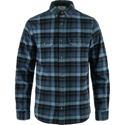 Fjällräven Singi Heavy Flannel Shirt - Dark Navy/Indigo Blue - Herreskjorte