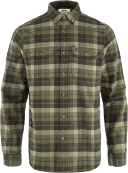 Fjällräven Singi Heavy Flannel Shirt - Green/Deep Forest - Herreskjorte