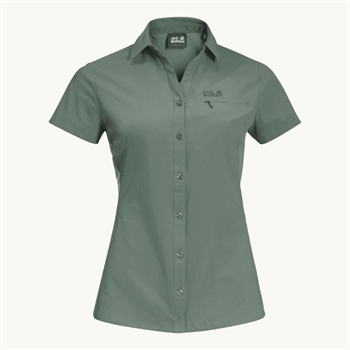 Jack Wolfskin Peak Shirt Women - Picnic Green - Kortærmet skjorte