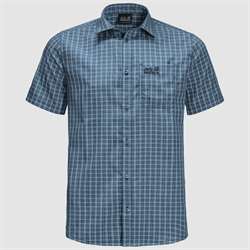 Jack Wolfskin El Dorado Shirt Men - Night Blue Checks - Kortærmet skjorte