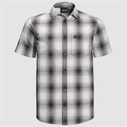 Jack Wolfskin Hot Chili Shirt Men - Dusty Grey Checks - Kortærmet skjorte