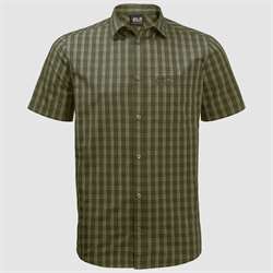 Jack Wolfskin Hot Springs Shirt Men - Greenwood Checks - Kortærmet skjorte