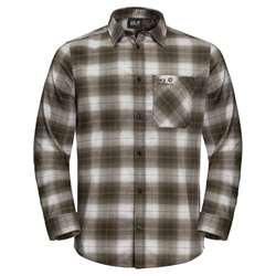 Jack Wolfskin Light Valley Shirt - Bonsai Green Checks - Herreskjorte