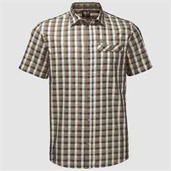 Jack Wolfskin Napo River Shirt Men - Sand Dune Checks - Kortærmet skjorte