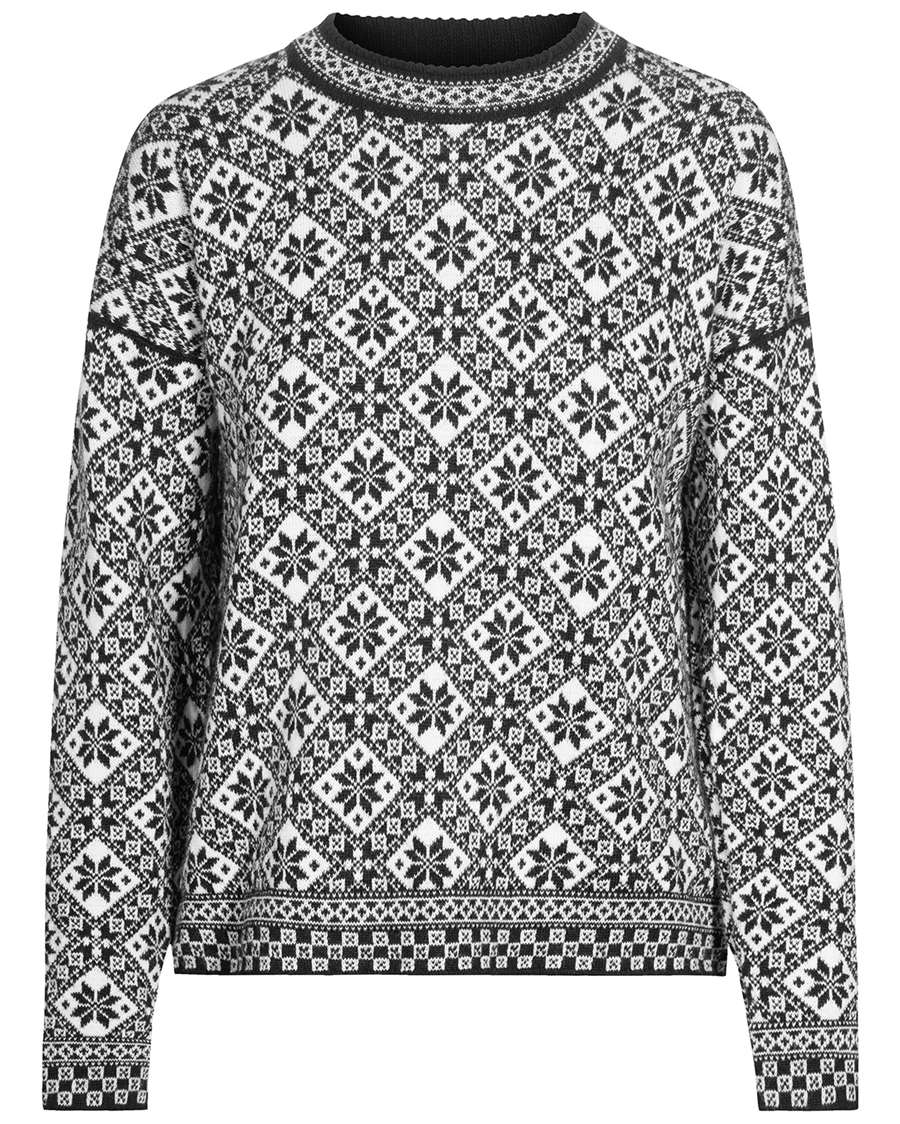 Dale of Norway Bjorøy Women's Sweater Black/Off White/Raspberry