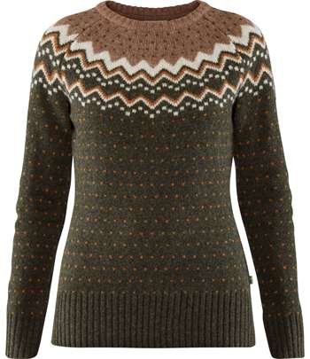 Fjällräven Övik Knit Sweater Women - Deep Forest - Damestrik