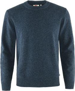 Fjällräven Övik Round-neck Sweater Men - Navy - Herre uldstrik