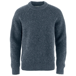 Fjällräven Övik Waffle Knit Men - Navy - Herre uldstrik