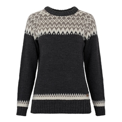 Fuza Wool Helga Round Neck Sweater Woman - Coal