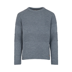 Fuza Wool Nyhavn Round Neck Sweater Men - Denim