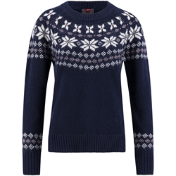 Ulvang Eio Sweater Women's - New Navy/Vanilla/Woodrose - Uldsweater