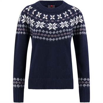 Ulvang Eio Sweater Women\'s - New Navy/Vanilla/Woodrose - Uldsweater