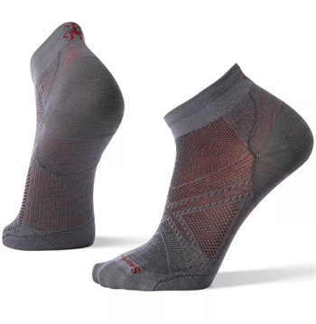 Smartwool Run Zero Cushion Ankle Socks - Graphite - Unisex løbestrømpe
