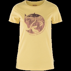 Fjällräven Arctic Fox Print T-shirt Women - Mais Yellow