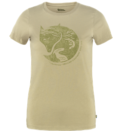 Fjällräven Arctic Fox Print T-shirt Women - Sand Stone - T-shirt