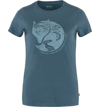 Fjällräven Arctic Fox Print T-shirt Women - Indigo Blue 