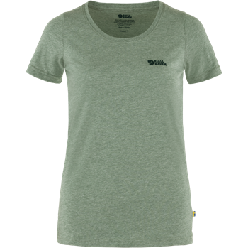 Fjällräven Logo T-shirt Women - Patina Green-Melange