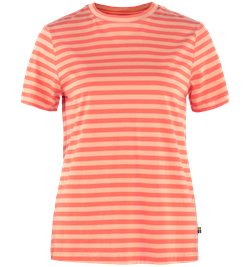 Fjällräven Striped T-shirt Women - Cotton Sky/Poppy Fields - T-shirt