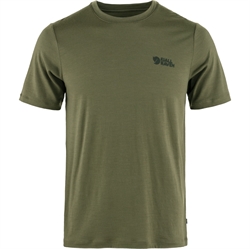 Fjällräven Abisko Wool Logo Short Sleeve Men - Laurel Green