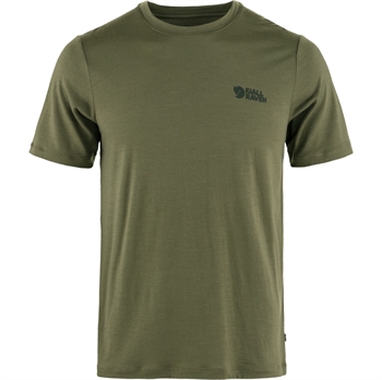 Fjällräven Abisko Wool Logo Short Sleeve Men - Laurel Green