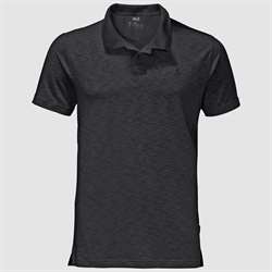 Jack Wolfskin Travel Polo Men - Black - Polo t-shirt