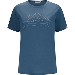 Aclima LightWool 140 Classic Tee SUNSET Woman - Blue Fusion - T-shirt