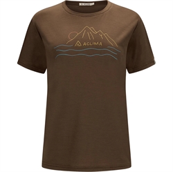 Aclima LightWool 140 Classic Tee SUNSET Woman - Dark Earth - T-shirt