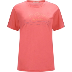 Aclima LightWool 140 Classic Tee SUNSET Woman - Sun Kissed Coral - T-shirt