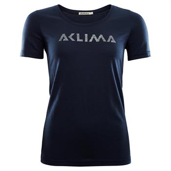 Aclima LightWool T-shirt Logo Woman - Navy Blazer