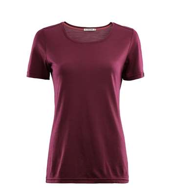 Aclima Lightwool T-Shirt Woman - Zinfandel - Kortærmet uldtrøje