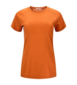 Aclima LightWool Trail Tee Woman - Apricot Orange - Kortærmet uldtrøje