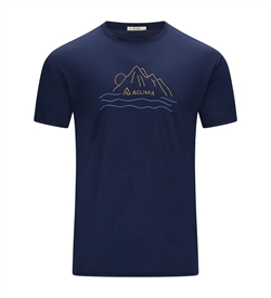 Aclima LightWool 140 Classic Tee SUNSET Men - Navy Blazer - T-shirt