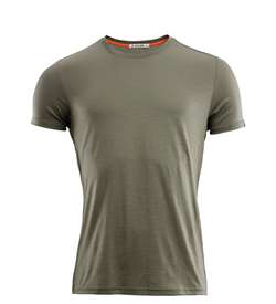 Aclima Lightwool T-Shirt Round Neck Man - Ranger Green - Kortærmet uldtrøje