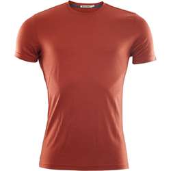 Aclima Lightwool T-Shirt Round Neck Man - Red Ochre - Kortærmet uldtrøje