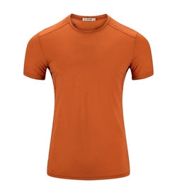 Aclima LightWool Trail Tee Man - Apricot Orange - Kortærmet uldtrøje