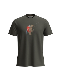 Icebreaker Men's Merino 150 Tech Lite SS Tee BEAR CATCH - Dk Loden - Kortærmet uldtrøje
