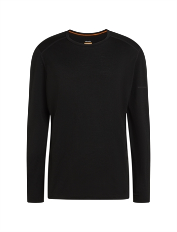Icebreaker Men\'s Merino 200 Oasis LS Crewe - Black - Langærmet uldtrøje